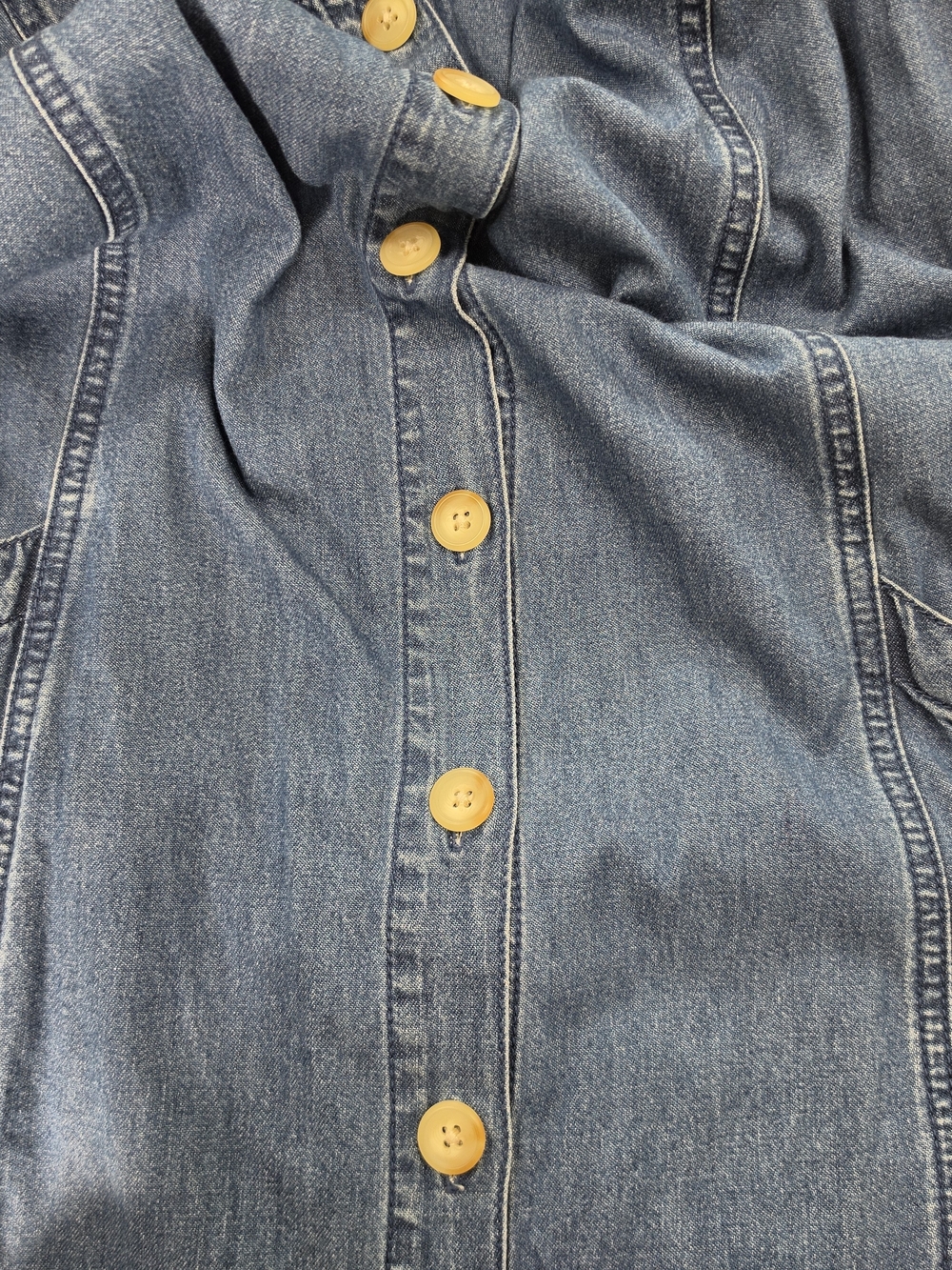 Style & Co. Blue Denim Midi Button-Front Dress - Picture 4 of 6